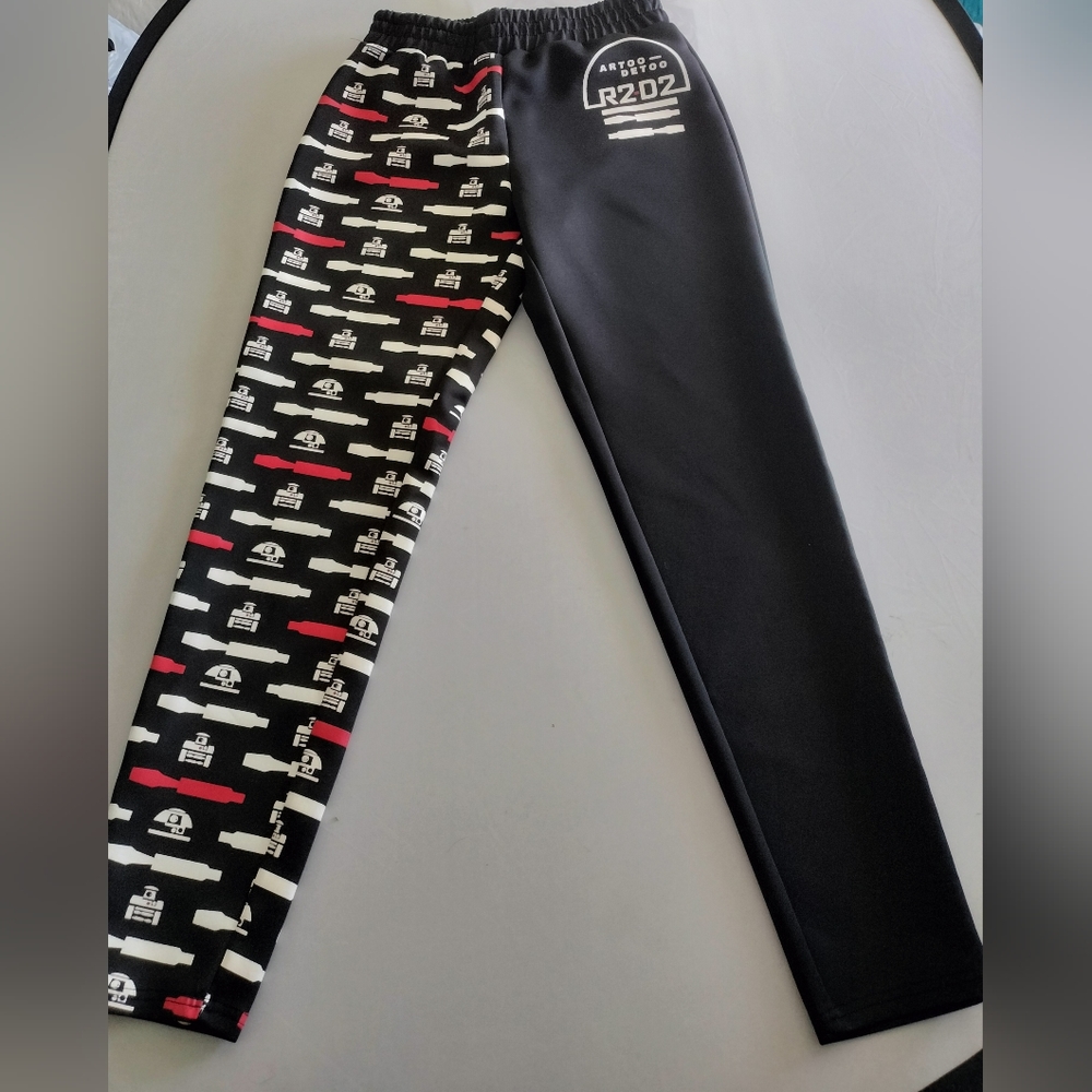 Disney Parks Star Wars R2-D2 Artoo-Detoo Black  Workout Pants Size Small